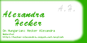 alexandra hecker business card